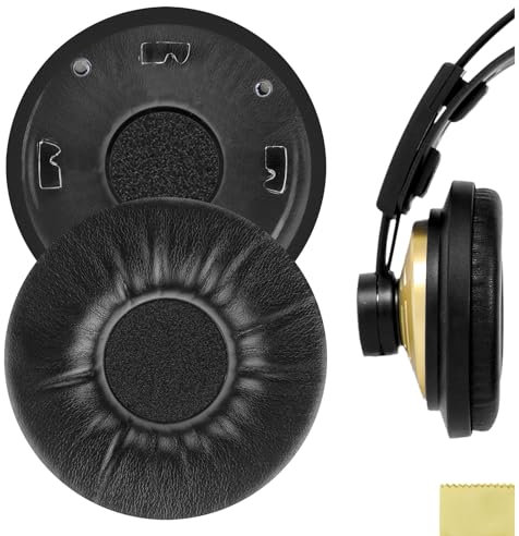 Geekria QuickFit Foam Cuscinetti auricolari AKG K121 K121S di ricambio per auricolari, cuscinetti auricolari, copriauricolari, parti di riparazione (nero)