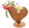 Rostikal Herz 32 cm - Gartendekoration Pflanzherz in Rostoptik - Ideal für Garten und Gartendeko - Wetterfeste Herzform für Ihre Garten Dekoration in Rost