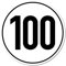 GreenIT 10cm Aufkleber Sticker 100kmh 100km/h Mofa Roller Moped Vespa Kart Quad Scooter Spaßaufkleber (1)