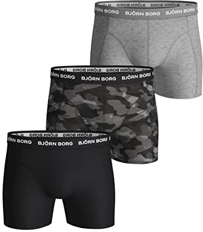 Björn Borg Herren Essential Waistband 3er-Pack Stretch Pack Boxershorts