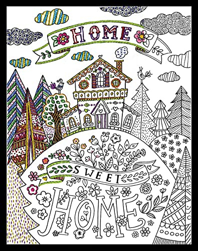 Design Works/Zenbroidery Stamped Embroidery Kit 14X18-Home Sweet Home