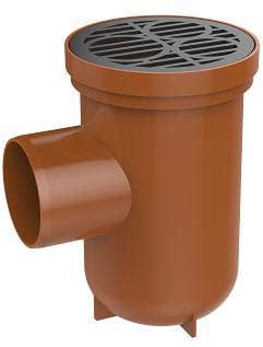 110mm Underground Drainage Single Inlet Bottle Gully. STAPLEFORDS - Made in Britain