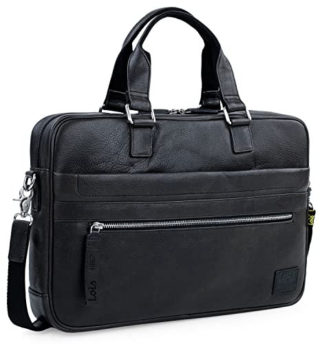 Lois - Laptoptasche das ist Praktisch zu Bedienen, Notebook tasche Langlebig und Leicht - Elegant Designte Laptop Tasche für Damen und Herren - Arbeitstasche, Schwarz
