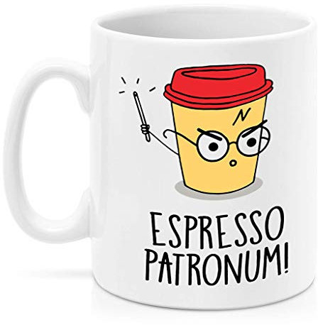 Not Applicable Taza Potter - Espresso Patronum, Patronum mug, Potter Mugs, Harry mug, Geek Coffee Mugs, Magic Mugs, Cocoa mug, Espresso Gift, Mug 11oz