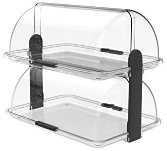 Biesse L 179/00-Panera Doble Transparente, 44.2x31x40 cm Mehrzweck-Brotkasten Doppelt, Plastik, Durchsichtig, 44,2 x 31 x 40,5 cm