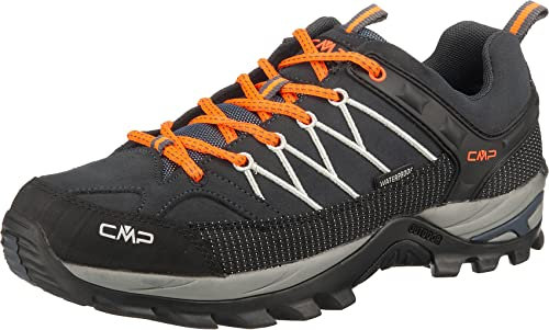 CMP Herren Rigel Low Shoes Wp Trekking-Schuhe, Antracite Flash Orange, 40 EU