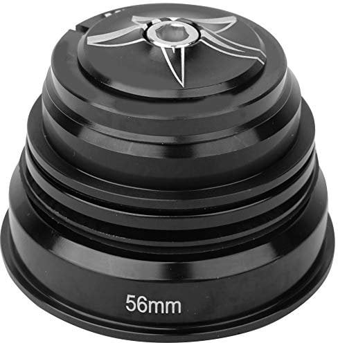Bike Headset Tapered 44-56mm Aluminium Alloy Bike Front Fork Stem Headset Bike Bearing Headset Replacement(black)