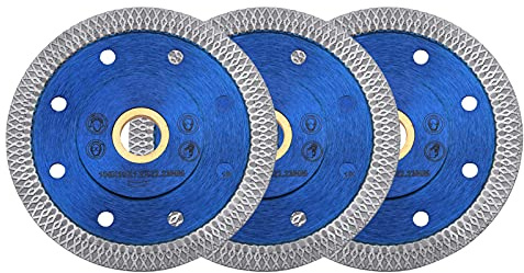 GoYonder 4.5 Inch Super Thin Diamond Saw Blade for Cutting Porcelain Tiles,Granite Marble Ceramics (4-Blue 3PCS)