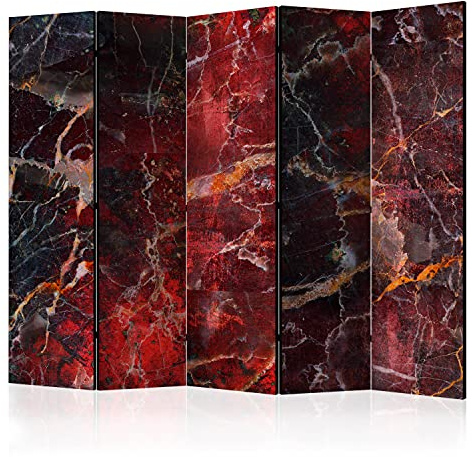 murando - Paravent Raumteiler Abstrakt, 225x172 cm, 5-teilig, Wohnzimmer | Mobiler Sichtschutz, sofort einsatzbereit, Holzrahmen, ideal fürs Wohnzimmer oder Büro, geruchsneutral, lichtbeständig