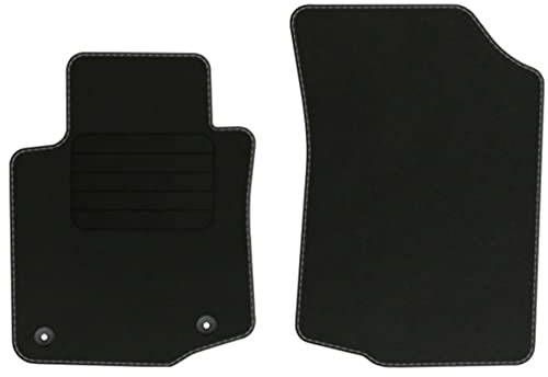Veloursfussmatten für Toyota Aygo I Bj. 2005-2014 Basic VORNE runde Befestigungen Automatten Velourmatten Mit Absatzschoner Passform Neu