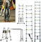 Échelle Télescopique en Aluminium Échelle Multifonction 4,4m, Escabeau Télescopique, Échelle Pliante Antidérapante, Échelle Polyvalente Extensible - Capacité de Charge 150 kg