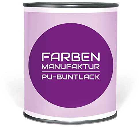 Buntlack PU Satin Decklack Premium Acryl Lack RAL sdgl. Renovierfarbe 1L Holzfarbe Küchenfronten, Bootslack, Türen, Farbe: ca. RAL 3003 Rubinrot, Größe: 1L