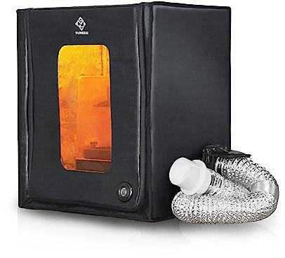 FUNGDO LCD-3D-Drucker-Gehäuseset, Rauchabzug, belüftet, Harz, Geruchswärmer, Staubschutz, wasserdichtes Zelt, reduziert Druckgeräusche (Mini)