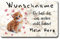 TRIOSK Kühlschrankmagnete Sprüche Liebe Magnet Katze mit Namen personalisiert Spruch lustig Mein Herz Geschenk für Katzenliebhaber verliebte Paare Kühlschrank stark eckig groß 85x55 mm