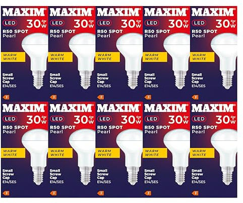 Maxim LED R50 Small Edison Screw (Warm White) - 4watt (30watt) - 320 Lumen (Pack 10) - 30MLR50E14W5X10