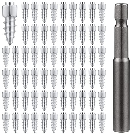 Reifen Spikes Auto, 9mm Spike Schrauben für Schnee Tire Studs Screw in Tire Studs mit Installationswerkzeug für Auto LKW Motorrad Fahrrad Stiefel ATV SUV Autozubehör (100 Stück)