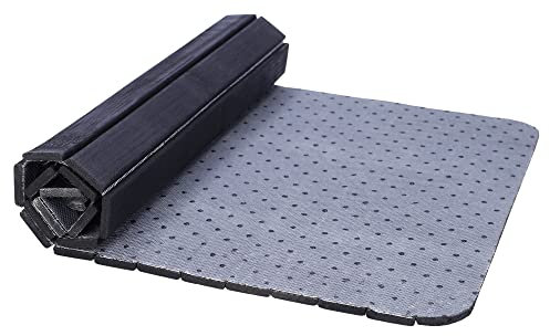 Bambus Platzdeckchen, Tischset, Platz-Matten 44 x 24cm, Abgrifffeste, Hitzebeständig, Abwaschbar | Oberflächenschutz für Küche, Restaurant, Balkon, Garten, Outdoor – Schwarz