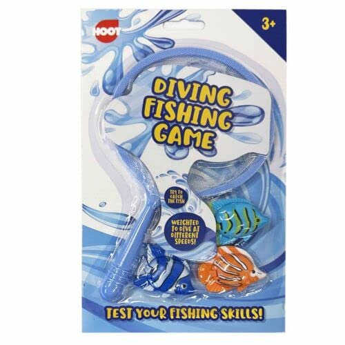 Lizzy Fishing Game Set Swimming Pool Games Fishing Toys for Bathtub Shower Water Table Beach Water Games Gift (Blue)