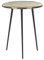 Beistelltisch Metall Gold mit schwarzen Füßen rund 43 cm dreibeinig Retro Telfer