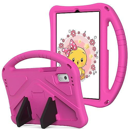 YRH for Lenovo Tab M9 9 inch Case 2023 (TB310FU), Kids Boy Girl EVA Protective Cover for Lenovo M9 Tablet Case, with Stand Handle, Rose Red