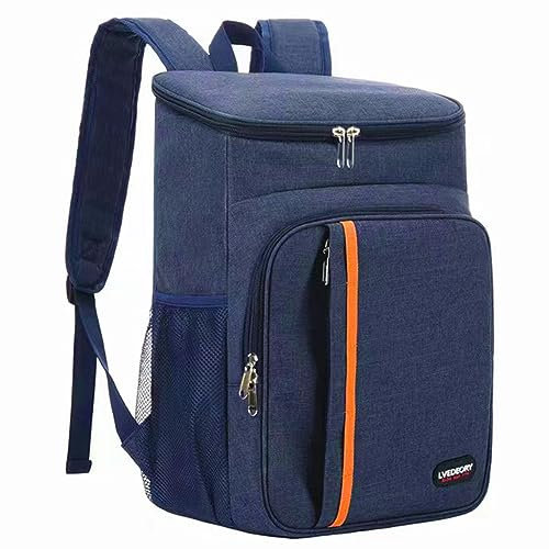 LVEDEORY Zaino Termico Frigo,Borsa Termica Porta Pranzo,22l Lmpermeabile Borsa Termica,Adatto Lavoro,Campeggio,Viaggi,Attività all'aperto ed eventi sportivi (blu)