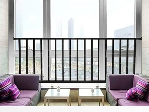 NOYORO black Inferriate Per Finestre Ringhiera Parapetto Finestra Inferriate Fai Da Te Inferiata Per Finestra Grata Sicurezza Finestre Per Finestre Protezione Inferiate Antifurto L160*H80cm /L160cm/H8