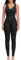 Aerides Jumpsuit Damen Gerippte Lang Ärmellos Yoga Bodysuit Einteiler Stretch Bodycon Playsuits Eng Overall Trainingsanzug Sexy Workout Sport Strampler(Schwarz, L)