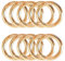 XCSJ 10pcs Karabiner Rund 48mm Sehr Robust Zinklegierung Groß Karabiner Ring Karabinerhaken Rund Karabiner Ring O Ring Runde Karabiner für Schlüsselanhänger, Tasche, Schmuck, DIY Handwerk (Gold)