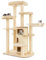 GOPLUS - Árbol para gatos (173 cm, madera, percha superior, condominio de 3 plantas, hamaca, rascadores de sisal, bola y cuerda colgante (Beige)