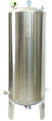 Vaso de expansión Tanque de presión de agua de pozo de acero inoxidable, tanques de agua presurizados completamente automáticos, contenedores de vejiga de almacenamiento de agua para bombas de pozo, (