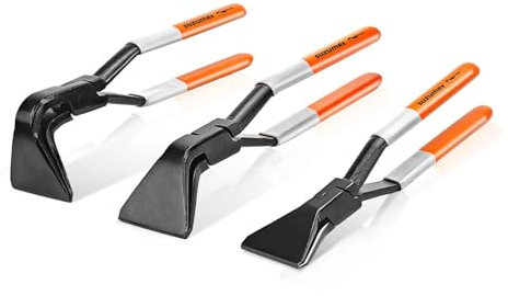 SUZUME Confezione da 3 aggraffatrici manuali per lamiera, strumento manuale per piegatura in metallo, piegatrice per lamiera, con cassetta degli attrezzi, per tetti, HVAC, cassetti