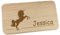 Personalisiertes Frühstücksbrettchen aus Holz mit Motiv und Name graviert Motiv Einhorn
