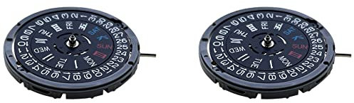VENEKA 2X Uhrwerk NH36, Krone Bei 3,8 Uhr, Mechanische Uhr, Ersatzbewegung für Diver's MOD Sub, 24 Juwelen, Schwarzes Datum, Weiße Schrift