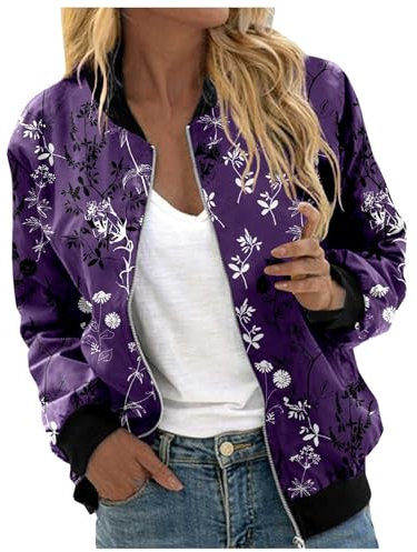 Cardigan lungo da donna a maniche lunghe sottile primavera estate autunno cardigan donna cardigan e blazer, Viola scuro-2., M