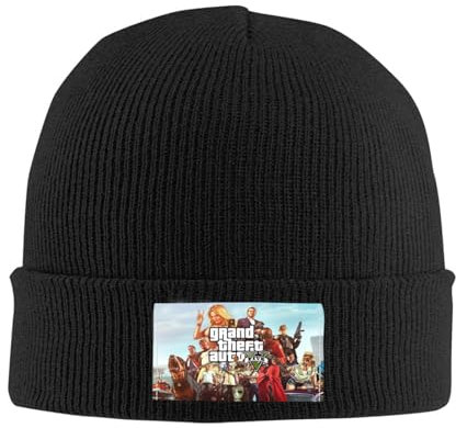 HEBUOUI Abenteuer Spiel Skull ies Mützen Mützen Mode Winter Warm Frauen Männer Strickmützen Unisex Erwachsene GTA Haube Hüte Personalisiertes Freund