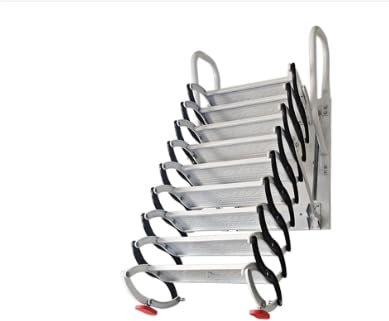 GddOGUK Startseite Dachbodentreppe Dachbodenleiter Manuelle wandmontierte Dachbodentreppe Unsichtbare klappbare Dachbodenleiter Herunterziehbare Dachbodentreppe