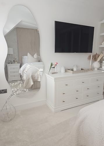 MirrorOutlet Large Organic shaped frameless mirror 160 x 70cm