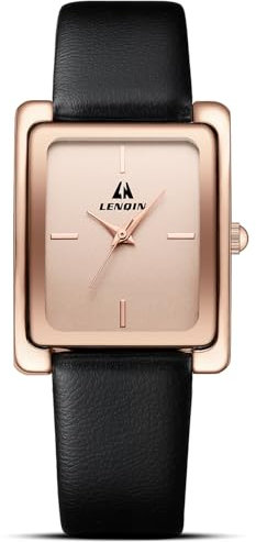 LN LENQIN Uhr Damen Einfachheit Uhren Moden Armbanduhr Damen Analog Quarzuhr Uhr Lederband