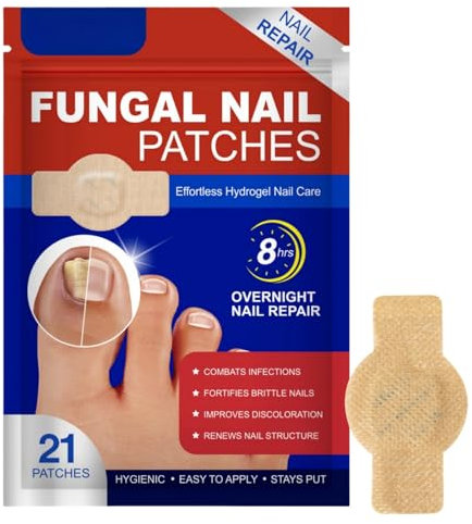 21PCS Fungal Nail Treatment Patches,Fungal Nail Patches,Nail Repair Patches,Nail Fungus Treatment for Toenail,Ingrown Toenail Treatment,Anti Nail Fungal Treatment,Effective Toenail Fungus Treatment