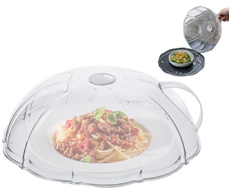 Couvercle Micro-Ondes | Protège-Plat pour Four | Couvercle Anti-Projections Avec Poignée Pour Cuisson Vapeur Et Réchauffage Repas