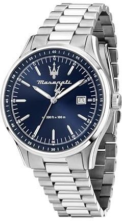 Maserati Herrenuhr, Uhrzeit, Datum, Analog, 42 mm, SORPASSO Kollektion, Blaues Zifferblatt - R8853124004