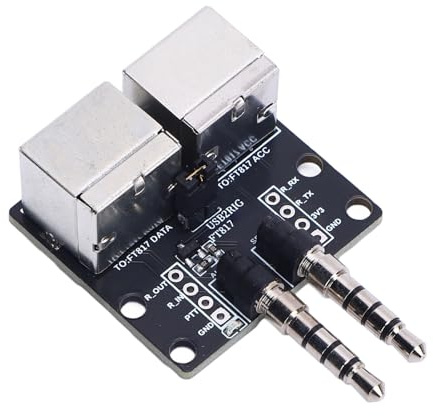 Cryfokt Digital Modes Interface Efficient Sound Card USB Connector for Connectivity for for OS X for Linux Compatible Crowd Amateur Radio ABS 2.09x0.91x0.55in