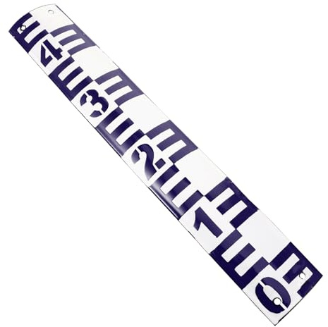 Water Level Scale Gauge Enamel Depth Measuring Tool Blue | Markings, Compact Lightweight Build, Easy to Clean Finish for Measurement Use