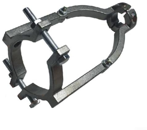 Adaptateur de support fixe en métal pour forets à trou carré compatible avec perceuse manuelle pour un perçage précis sur les bords de la planche et le stock rond