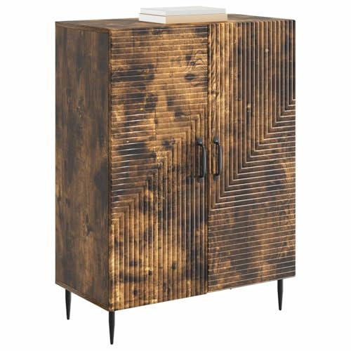 vidaXL Sideboard Geräucherte Eiche 66 x 34,5 x 89,5 cm Holzwerkstoff, Wohnzimmer Aufbewahrung, Vintage Rechteck Anrichte, genug Platz, Holz Einheit für Essensbedarf