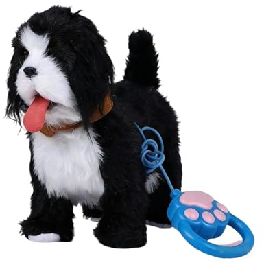 Generisch 2026 cachorro robot interactivo con tecnología biomecánica, sensores, imitación de ruido, movimientos realistas - fugas (negro, 22 cm)