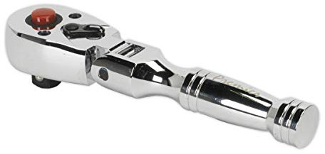 Sealey Ak661Sf Ratchet Wrench Flexi-Head Stubby 3/8Sq Drive