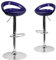 Flash Furniture Wilson Barhocker aus Kunststoff, höhenverstellbar, mit Abgerundeter Aussparung an der Rückseite und verchromtem Sockel, Blau, 2 Stück