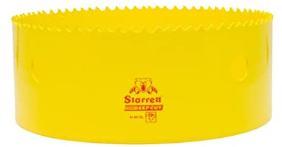 Starrett Deep Cut Hole Saw - DCH0512 Heavy Duty Bi-Metal with Extra Cobalt HSS Teeth - For Metals Wood Cast Iron Fibreglass Plastic Materials - 140mm