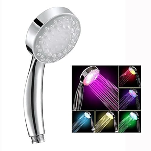 Itian Luces LED de Cambio de Color de la Cabeza de Ducha, Baño de Manzanas de Ducha LED 7 Colores Cambio Automático de Luces LED Cabeza de Ducha de Mano